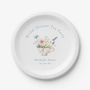 Spring Floral Bridal Shower Tea Party Paper Plates