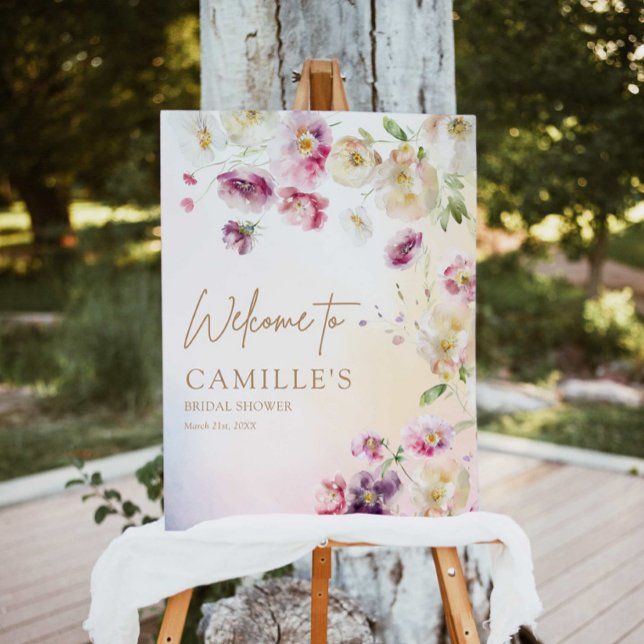 Spring Floral Bridal Shower Welcome Sign (Creator Uploaded)