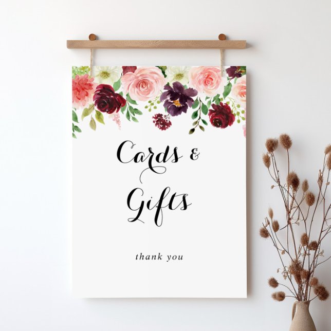 Spring Floral Calligraphy Cards and Gifts Sign (Creator Uploaded)