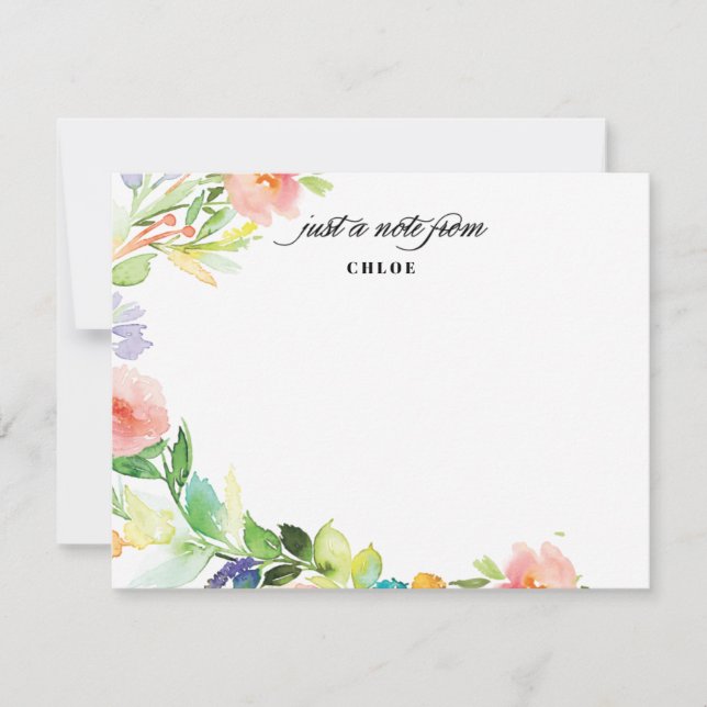Spring Floral Canopy | Personalized Stationery Invitation (Front)