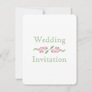 Spring Floral Cherry Blossom Wedding Invitation