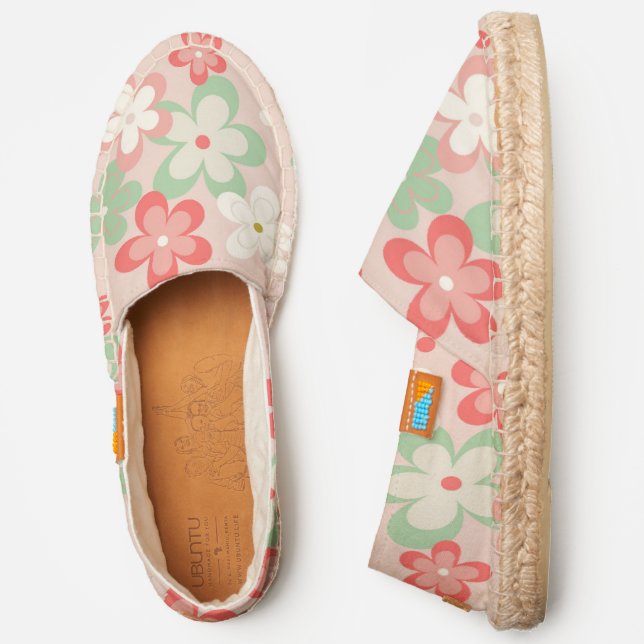 Spring Floral Chic Pattern | Botanical Espadrilles (Side)