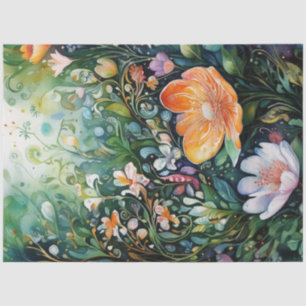 Spring Floral Colorful Tissue Paper