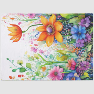 Spring Floral Colorful Tissue Paper