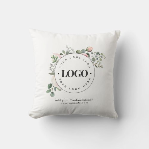 Spring Floral  Custom Business Logo Promotional  Throw Pillow