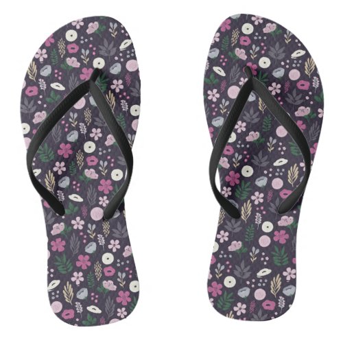 Spring Floral Design Flip Flops