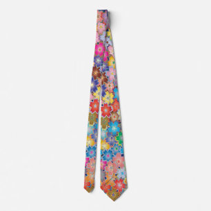 Spring Floral Design Tie