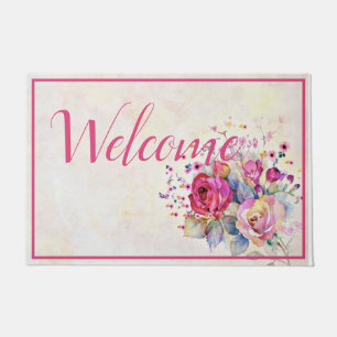 Spring floral doormat