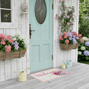 Spring floral  doormat