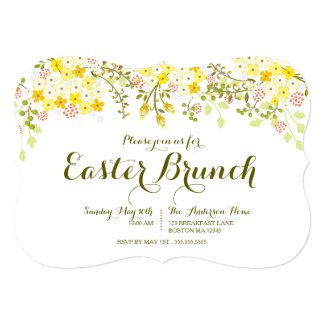 Spring Floral Easter Brunch Invitation