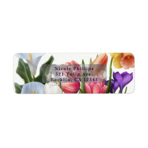 Spring Floral Easter Egg Bridal Shower Invitation Label