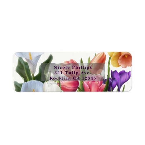 Spring Floral Easter Egg Bridal Shower Invitation Label