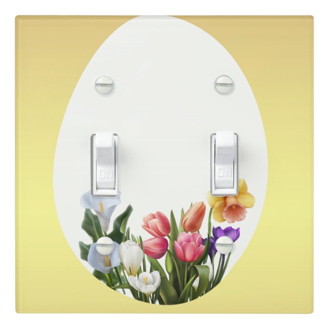Spring Floral Easter Springtime Flowers Elegant Light Switch Cover (In Situ)