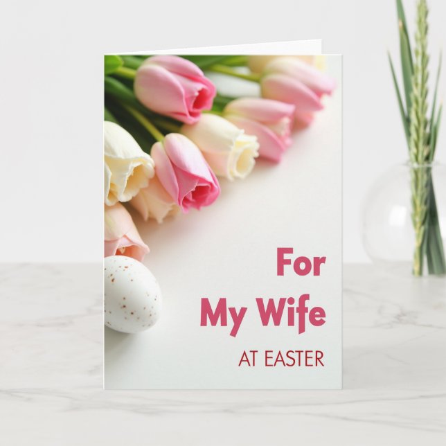 Spring Floral Easter Wife Card (Front)