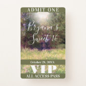 Spring Floral Enchanted Forest Trees VIP Badge  (Front)