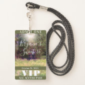 Spring Floral Enchanted Forest Trees VIP Badge  (Back with Lanyard)