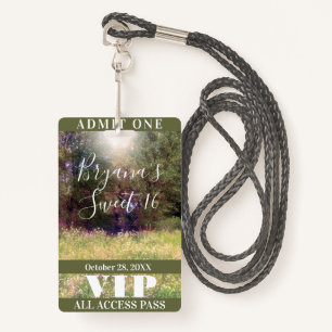 Spring Floral Enchanted Forest Trees VIP Badge