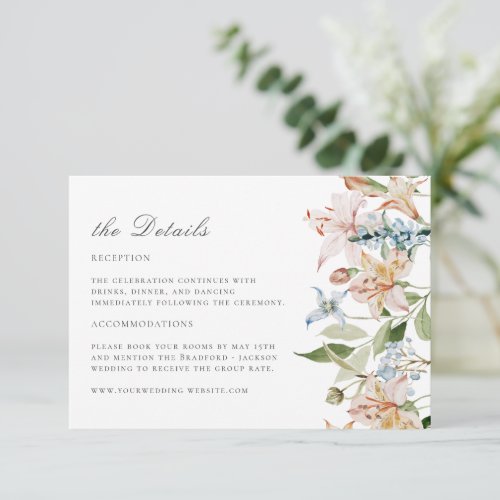 Spring Floral Enclosure Card