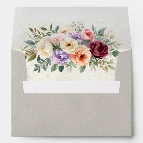 Spring Floral Envelope - Beige