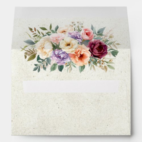 Spring Floral Envelope - Cream