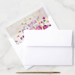 Spring floral envelope liner