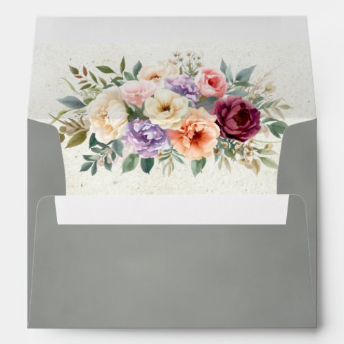 Spring Floral Envelope - Sage