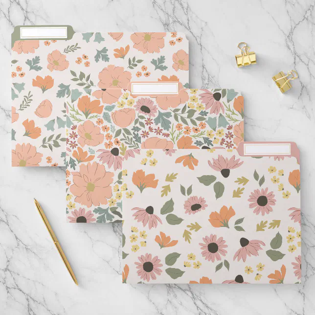 Spring Floral File Folder | Zazzle