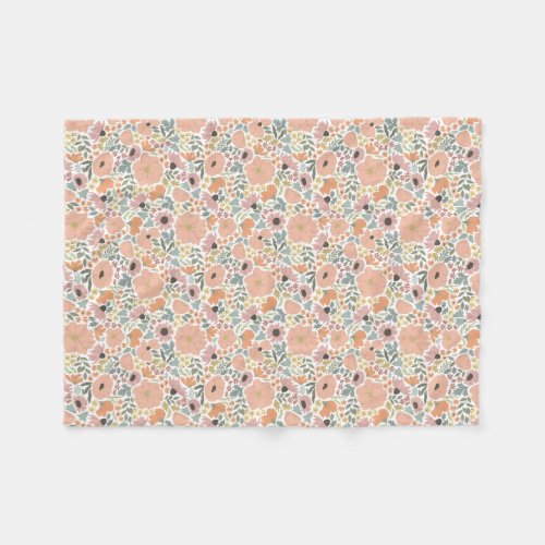 Spring Floral Fleece Blanket