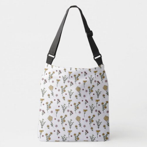 Spring Floral Flower Pattern Crossbody Bag