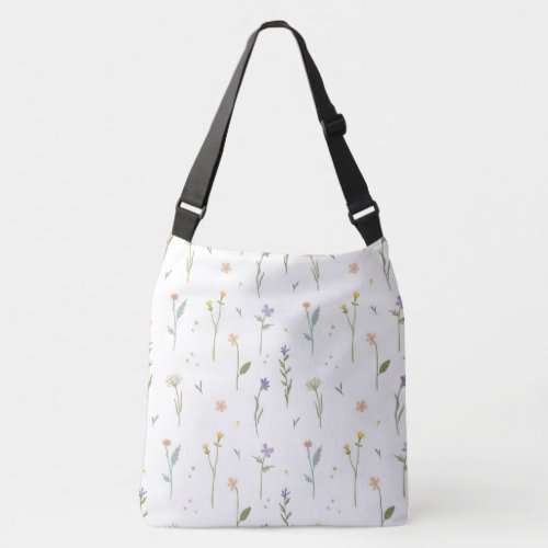 Spring Floral Flower Pattern Crossbody Bag