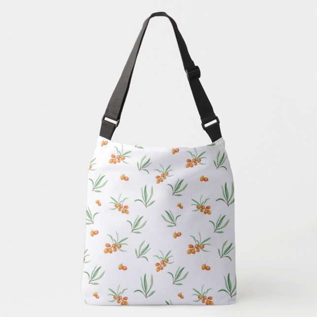 Spring Floral Flower Pattern Crossbody Bag (Front)