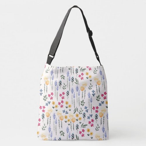 Spring Floral Flower Pattern Crossbody Bag