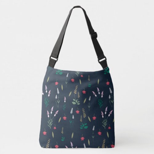 Spring Floral Flower Pattern Crossbody Bag