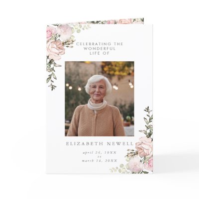 Yellow Sunflower Watercolor Funeral Folded Program Zazzle