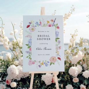 Spring Floral Frame Bridal Shower Foam Board