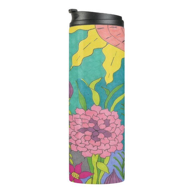 Spring Floral Garden Art  Thermal Tumbler (Rotated Right)