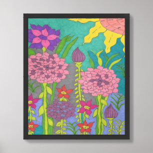 Spring Floral Garden  Framed Art