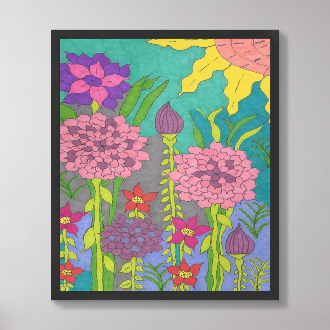Spring Floral Garden  Framed Art (Framed Front)