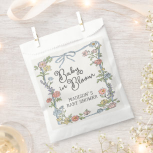 Spring Floral Garden Party Pastel Floral Dessert Favor Bag