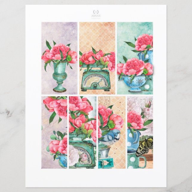 Spring floral garden Romantic Scrapbook elements  (Front)
