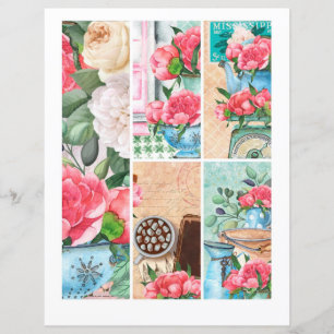 Spring floral garden Romantic Scrapbook elements
