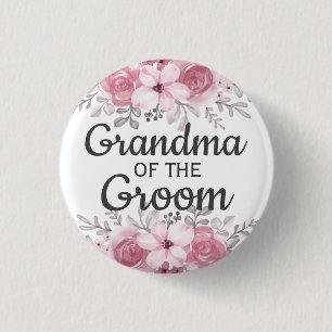 Spring Floral grandma of the groom Button