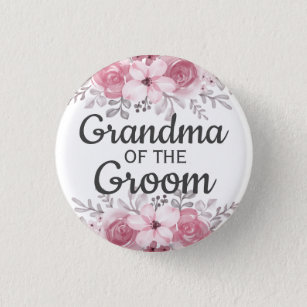 Spring Floral grandma of the groom Button
