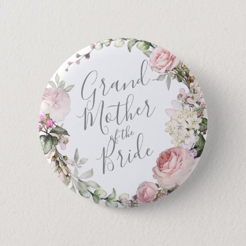 Spring Floral Grandmother of the Bride Button
