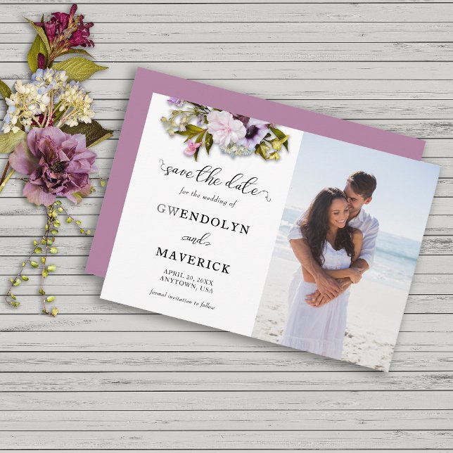 Spring Floral Greenery Rustic Wedding Save The Date (Creator Uploaded)