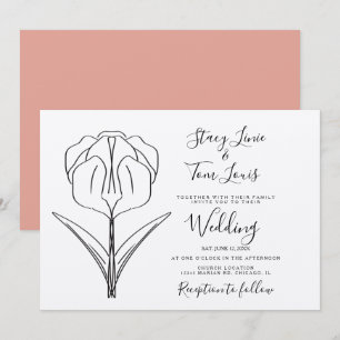 Spring Floral Hand Drawn Earthy Invitation