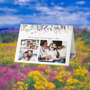 Spring Floral Happy Birthday Mom Card