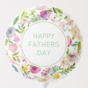 Spring Floral HAPPY FATHERS DAY Colorful Balloon