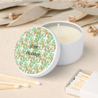 Spring Floral Mini Candle Favors