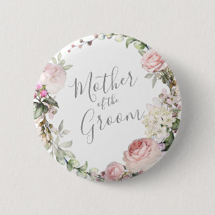 Spring Floral Mother of the Groom Button
